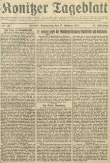 Konitzer Tageblatt.Amtliches Publikations=Organ, nr38