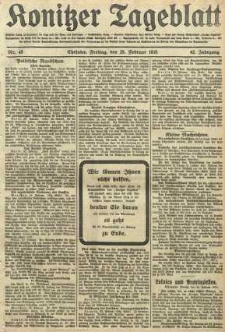 Konitzer Tageblatt.Amtliches Publikations=Organ, nr45