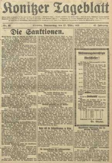 Konitzer Tageblatt.Amtliches Publikations=Organ, nr62