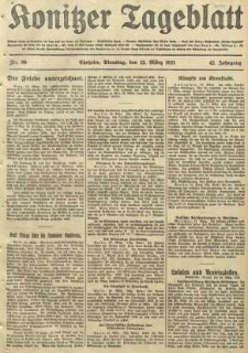 Konitzer Tageblatt.Amtliches Publikations=Organ, nr66