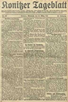 Konitzer Tageblatt.Amtliches Publikations=Organ, nr67