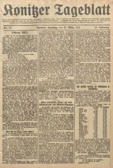 Konitzer Tageblatt.Amtliches Publikations=Organ, nr71