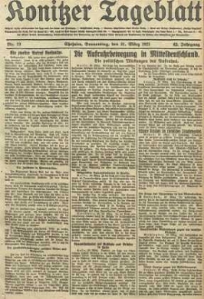 Konitzer Tageblatt.Amtliches Publikations=Organ, nr73