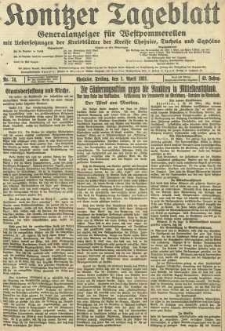 Konitzer Tageblatt.Amtliches Publikations=Organ, nr74