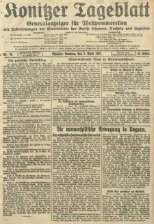 Konitzer Tageblatt.Amtliches Publikations=Organ, nr76