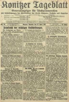 Konitzer Tageblatt.Amtliches Publikations=Organ, nr83