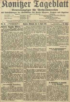 Konitzer Tageblatt.Amtliches Publikations=Organ, nr84