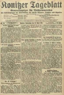 Konitzer Tageblatt.Amtliches Publikations=Organ, nr85