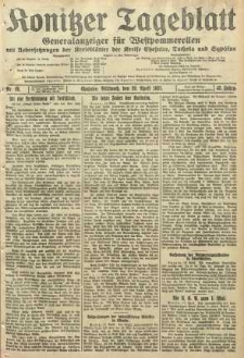 Konitzer Tageblatt.Amtliches Publikations=Organ, nr90
