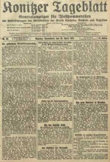 Konitzer Tageblatt.Amtliches Publikations=Organ, nr93