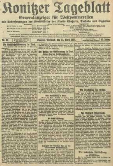 Konitzer Tageblatt.Amtliches Publikations=Organ, nr96