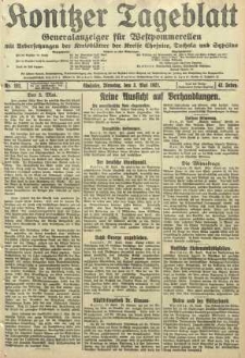 Konitzer Tageblatt.Amtliches Publikations=Organ, nr101