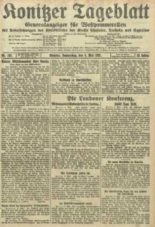 Konitzer Tageblatt.Amtliches Publikations=Organ, nr102