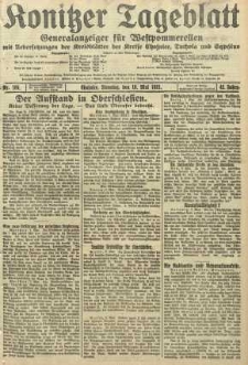 Konitzer Tageblatt.Amtliches Publikations=Organ, nr105
