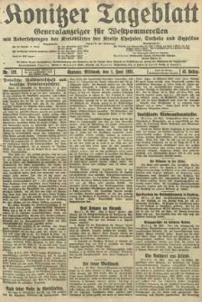 Konitzer Tageblatt.Amtliches Publikations=Organ, nr122