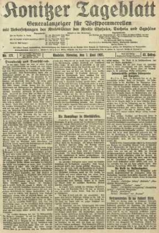 Konitzer Tageblatt.Amtliches Publikations=Organ, nr127