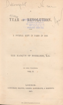 A year of revolution from a journal kept in Paris in 1848. Vol. 2