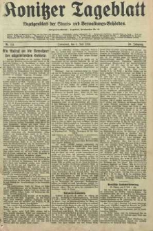 Konitzer Tageblatt.Amtliches Publikations=Organ, nr154
