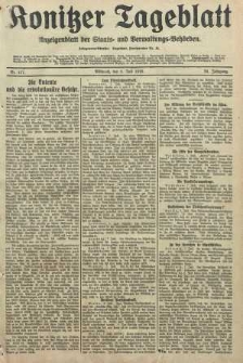 Konitzer Tageblatt.Amtliches Publikations=Organ, nr157