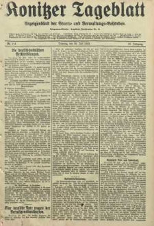 Konitzer Tageblatt.Amtliches Publikations=Organ, nr174