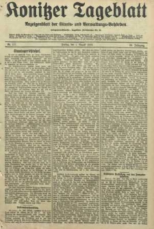 Konitzer Tageblatt.Amtliches Publikations=Organ, nr177