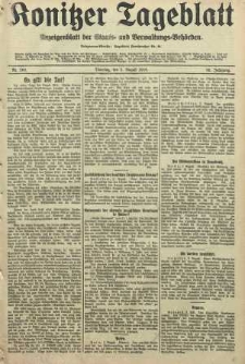 Konitzer Tageblatt.Amtliches Publikations=Organ, nr180