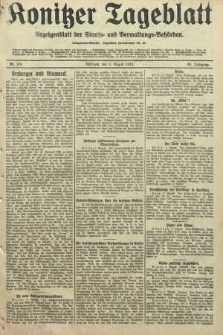 Konitzer Tageblatt.Amtliches Publikations=Organ, nr181