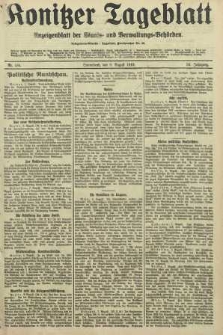 Konitzer Tageblatt.Amtliches Publikations=Organ, nr184