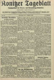 Konitzer Tageblatt.Amtliches Publikations=Organ, nr212