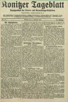 Konitzer Tageblatt.Amtliches Publikations=Organ, nr217