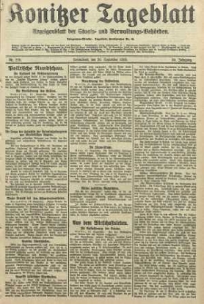 Konitzer Tageblatt.Amtliches Publikations=Organ, nr220