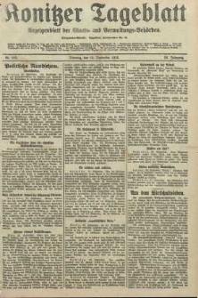 Konitzer Tageblatt.Amtliches Publikations=Organ, nr222