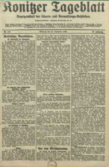 Konitzer Tageblatt.Amtliches Publikations=Organ, nr223