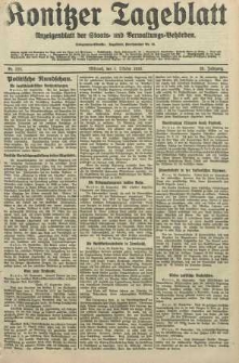 Konitzer Tageblatt.Amtliches Publikations=Organ, nr229