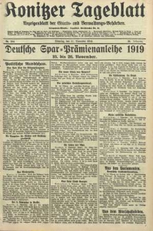 Konitzer Tageblatt.Amtliches Publikations=Organ, nr264