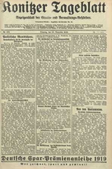Konitzer Tageblatt.Amtliches Publikations=Organ, nr270