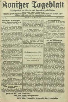 Konitzer Tageblatt.Amtliches Publikations=Organ, nr271