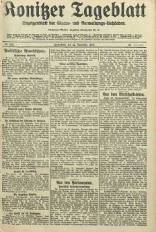 Konitzer Tageblatt.Amtliches Publikations=Organ, nr273