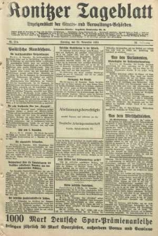 Konitzer Tageblatt.Amtliches Publikations=Organ, nr274