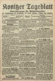 Konitzer Tageblatt.Amtliches Publikations=Organ, nr153