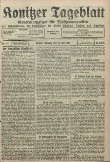 Konitzer Tageblatt.Amtliches Publikations=Organ, nr157