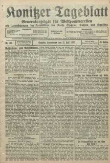 Konitzer Tageblatt.Amtliches Publikations=Organ, nr161