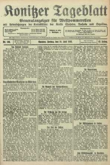 Konitzer Tageblatt.Amtliches Publikations=Organ, nr166