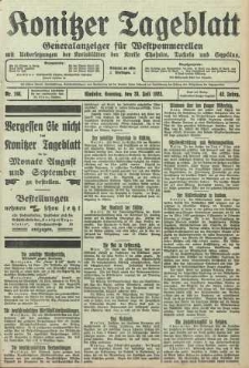 Konitzer Tageblatt.Amtliches Publikations=Organ, nr168