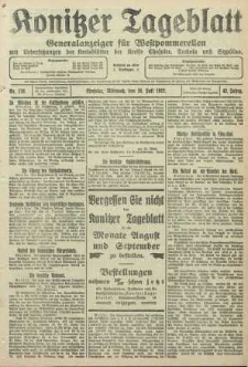 Konitzer Tageblatt.Amtliches Publikations=Organ, nr170