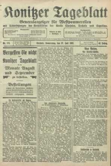 Konitzer Tageblatt.Amtliches Publikations=Organ, nr171a