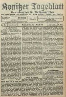 Konitzer Tageblatt.Amtliches Publikations=Organ, nr178