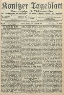 Konitzer Tageblatt.Amtliches Publikations=Organ, nr180