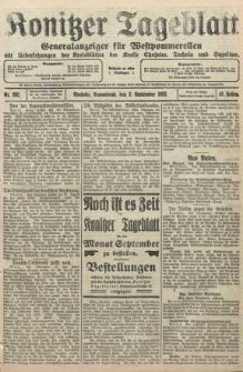 Konitzer Tageblatt.Amtliches Publikations=Organ, nr202