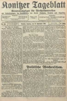 Konitzer Tageblatt.Amtliches Publikations=Organ, nr215